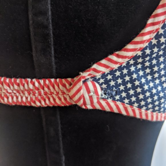 RARE ICONIC AMERICANA vintage American flag bikini top WOMEN'S SIZE LARGE - Picture 3 of 6